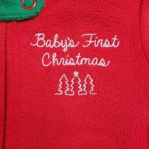 Baby's first Christmas footie pajamas